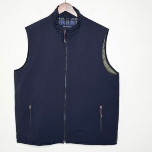 Daniel Cremieux Quilted Navy Blue Zip Up Vest - Men’s US XL